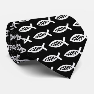 Corbata Símbolo de Jesús Fish Christian ichthys
