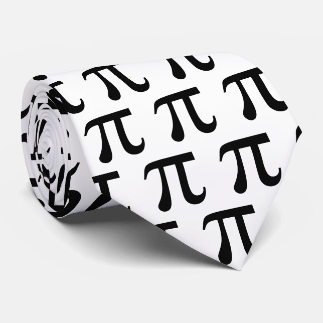 Corbata Símbolo de matemáticas de Pi (Enrollado)