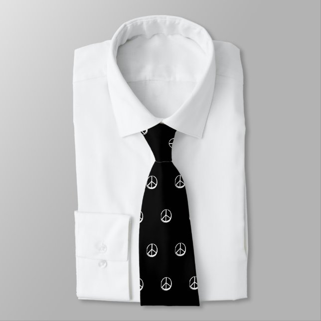 Corbata Símbolo de PAZ Signo de moda Declaración elegante  (Atado)