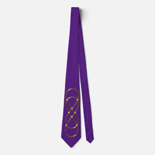 Corbata Símbolo doble infinito - Oro antiguo (Anverso)