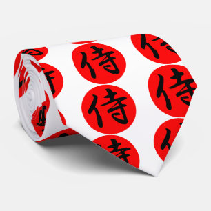 Corbata Símbolo japonés samurai kanji