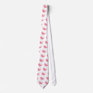 Corbata Símbolo rosa Yin-Yang