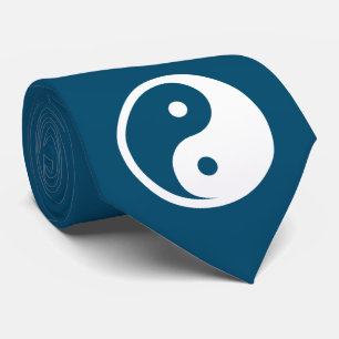 Corbata Símbolo Yin Yang - diseño de tatuaje sólido 2