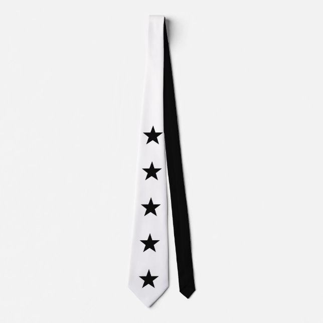 Corbata Símbolos simples Estrellas negras + tus ideas (Anverso)