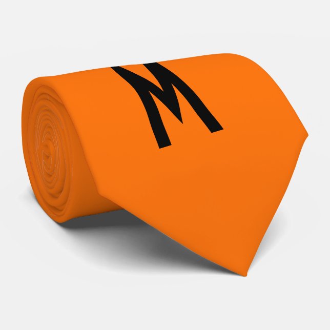 Corbata Simple Moderno Naranja Fluorescente Neon (Enrollado)