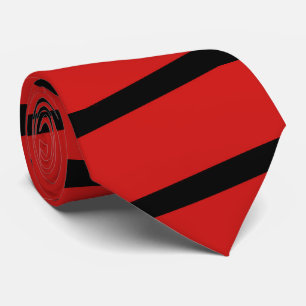 Corbata Simple Red y Black Stripe Minimalista