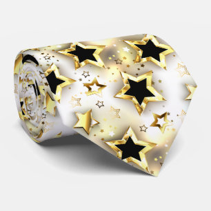 Corbata Sin inconvenientes de luz con estrellas de oro