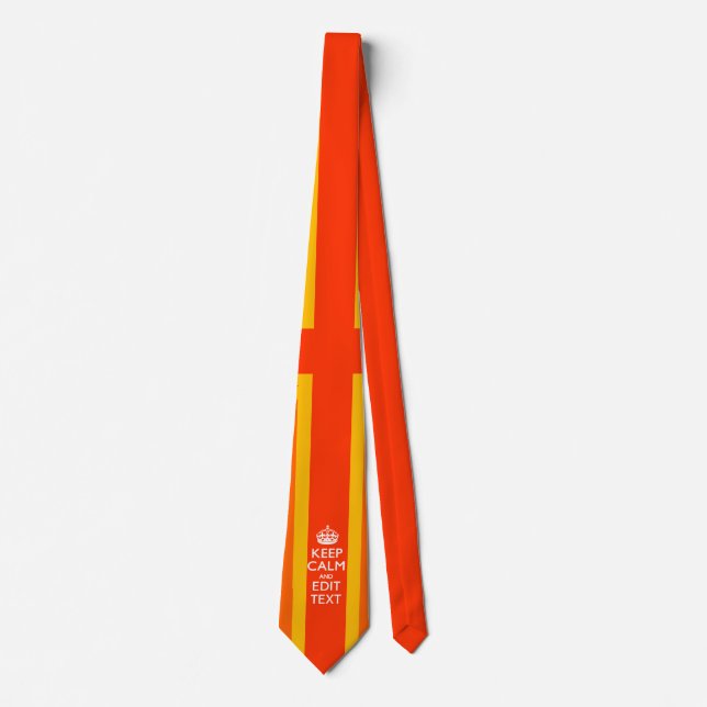Corbata Sindicato naranja Jack Bandera Británica (Anverso)