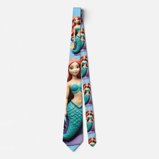 Corbata Sirena pelirroja linda Thunder_Cove (Anverso)
