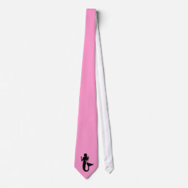 Corbata Sirenita Ocean Glow_Black-on-Pink