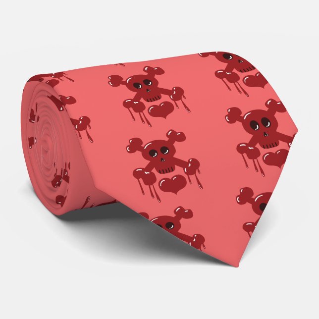 Corbata Skull y Crossbone (Enrollado)