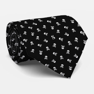 Corbata Skull y Crossbone Monogramado Halloween