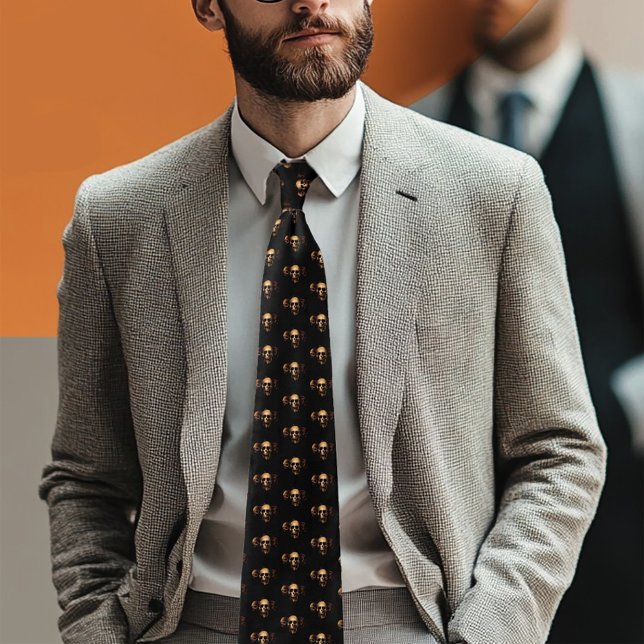 Corbata Skulls Human Black (Subido por el creador)