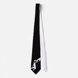 Corbata Slam Dunk Basketball Player - Silhouette blanca