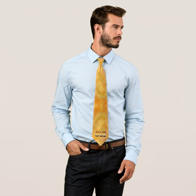 Corbata SlipperyJoe's cub word naranja-tonos marrones pro (In situ)
