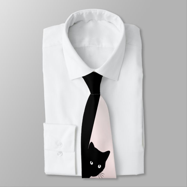 Corbata Sly Black Cat Pink (Atado)