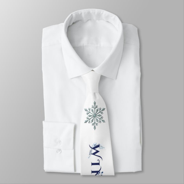 Corbata Snowflake de invierno (Atado)
