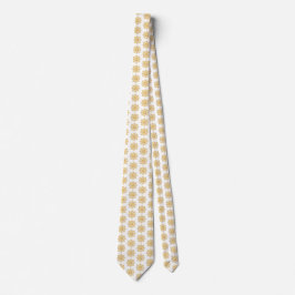Corbata Snowflake Plaid Pattern Yellow Neck Tie