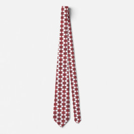 Corbata Snowflake Plaid Red Black Buffalo Neck Tie