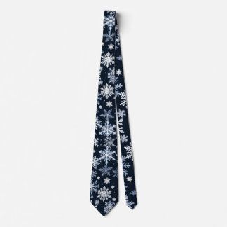 Corbata Snowflakes Winter Design Blue Cold Cute