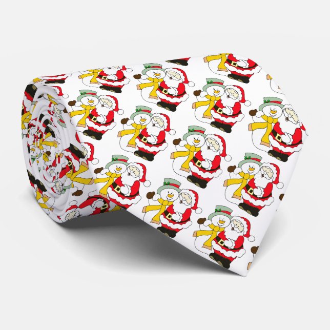 Corbata Snowman y Santa Claus (Enrollado)