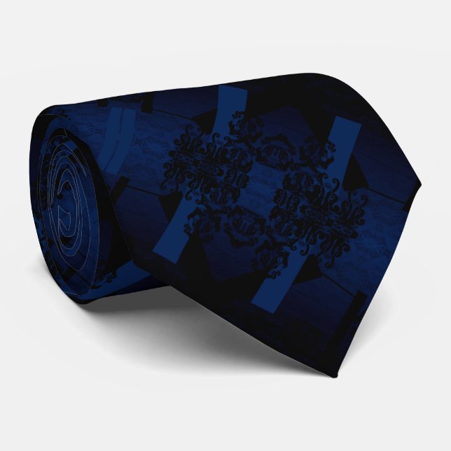 Corbata Soberano de Medianoche (Enrollado)