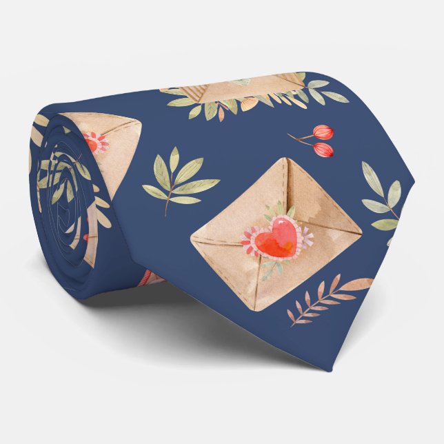 Corbata Sobres con corazón (Enrollado)