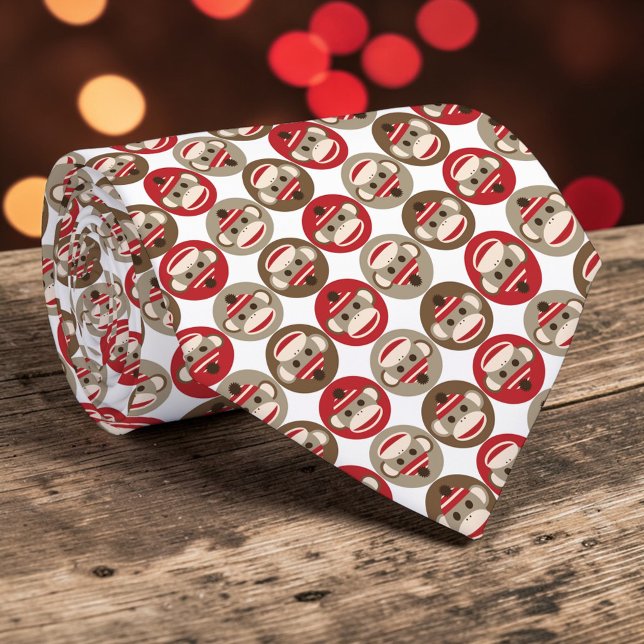 Corbata Sock Monkey Pop Culture Custom Necktie Tie (Subido por el creador)