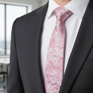 Corbata Sofisticada Flor de Cerezo Floral