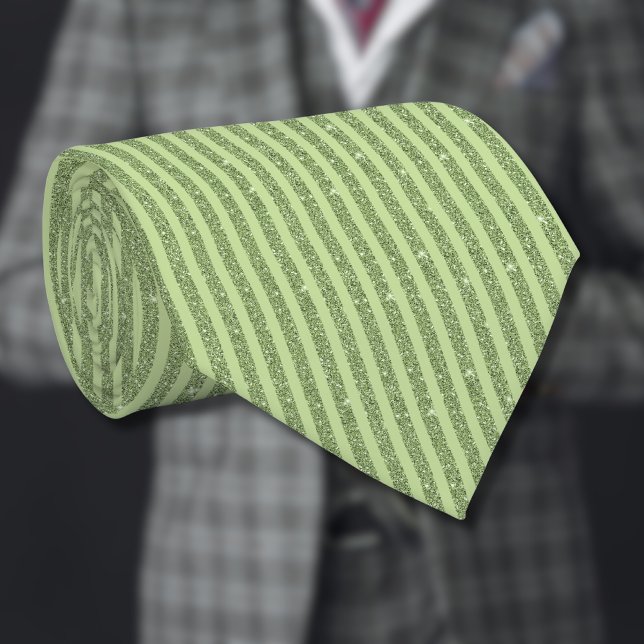Corbata Soft Pistachio Glitter Style Minimal Pattern (Subido por el creador)