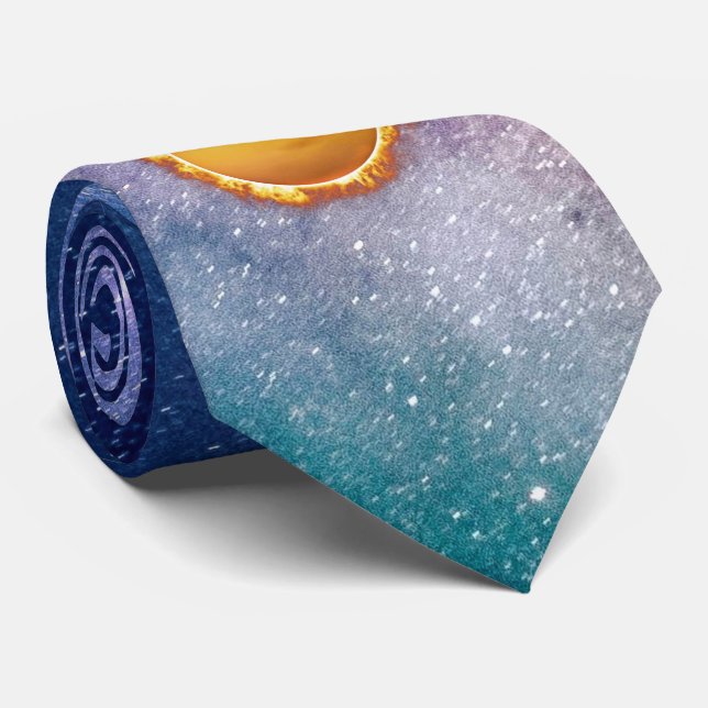 Corbata Sol Amarillo Brillante Nuestra Estrella Con Sunspo (Enrollado)