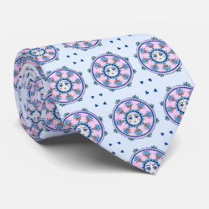 Corbata Sol y palmeras rodeando