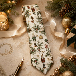 Corbata Soldado Cascanueces Navideño Vintage Floral