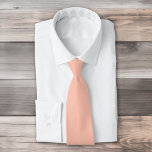 Corbata Sólido color liso simple y delicado Peach tropical<br><div class="desc">Sólido color liso y delicado diseño Tropical Peach.</div>