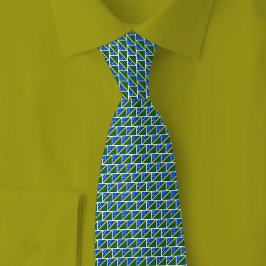 Corbata Solomon Islands Flag Brick Pattern