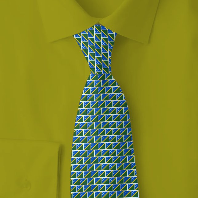 Corbata Solomon Islands Flag Brick Pattern (Subido por el creador)