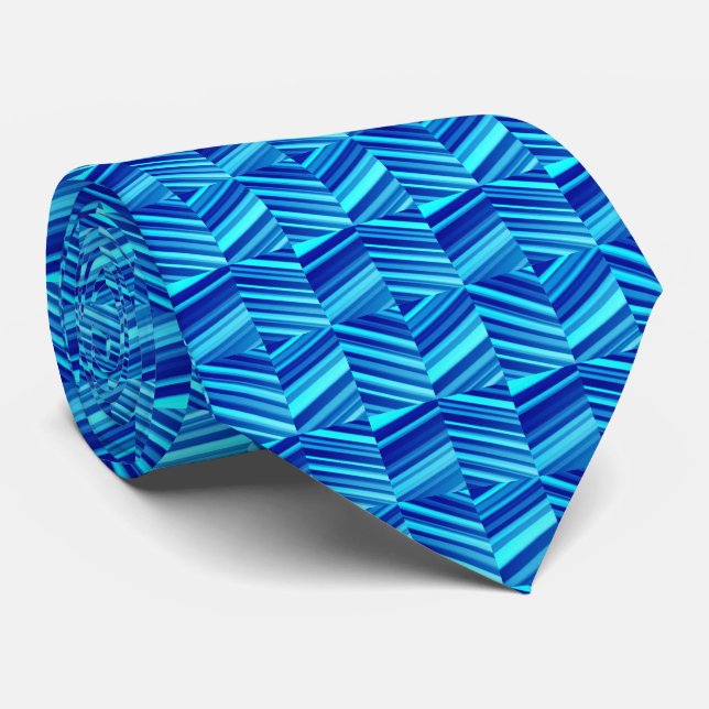 Corbata Sombras del patrón azul (Enrollado)