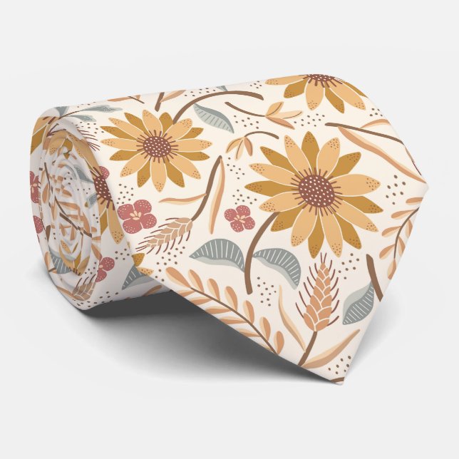 Corbata Sombras y orejas de trigo (Enrollado)