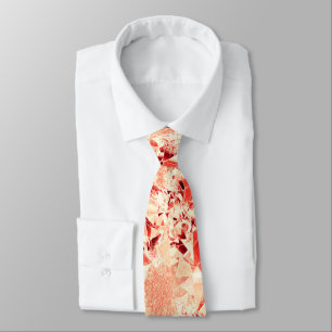 Corbata Sombreado salmón a coral con algo brillante y reto