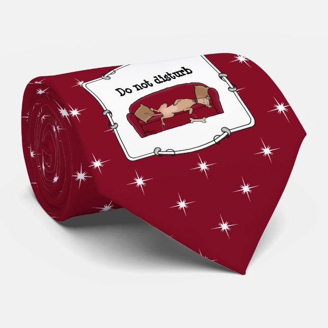 Corbata Sombrero Greyhound (flautista) Perro Lazy Sleeping (Enrollado)