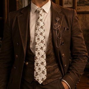Corbata Sombrero Victoriano Steampunk y Patrón de Relojerí