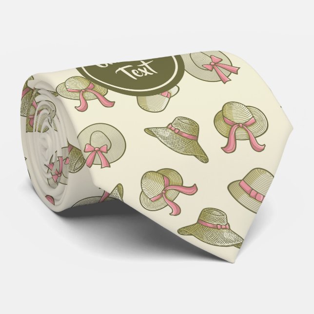 Corbata Sombreros de verano para mujer amarillos (Enrollado)