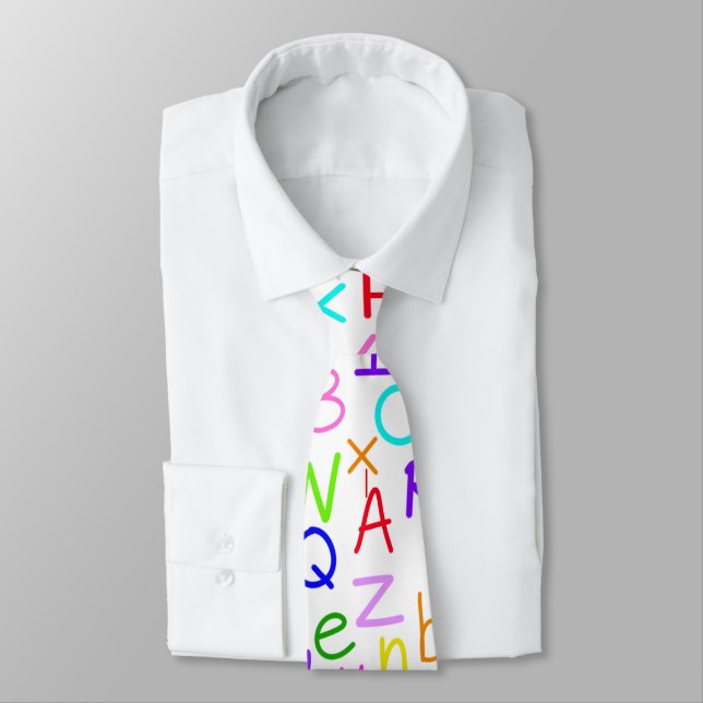 Corbata Sopa de letras (sobre blanco) (Atado)