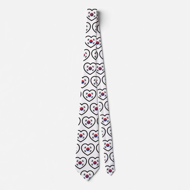 Corbata South Korea Flag Heart (Anverso)