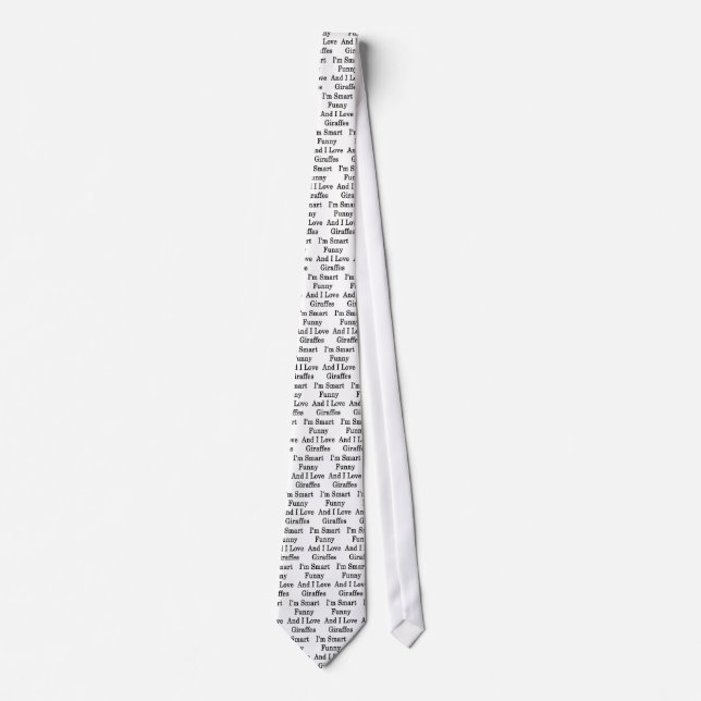 Corbata Soy divertido elegante y amo jirafas (Anverso)