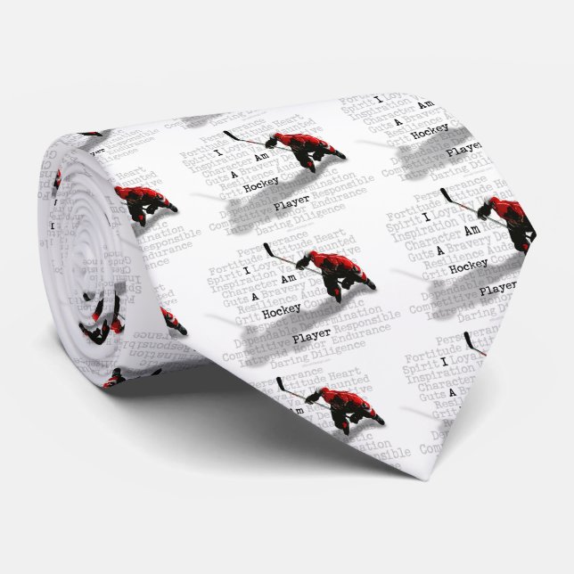 Corbata Soy Jugador De Hockey (Enrollado)