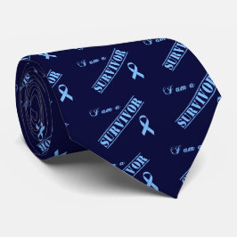 Corbata Soy un sobreviviente - Cinta azul clara