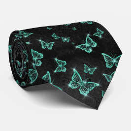 Corbata Sparkle Turquoise Glam Butterflies