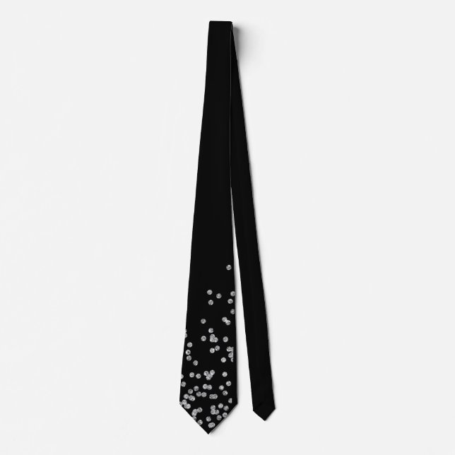 Corbata Sparkly Silver Sparkles (Anverso)