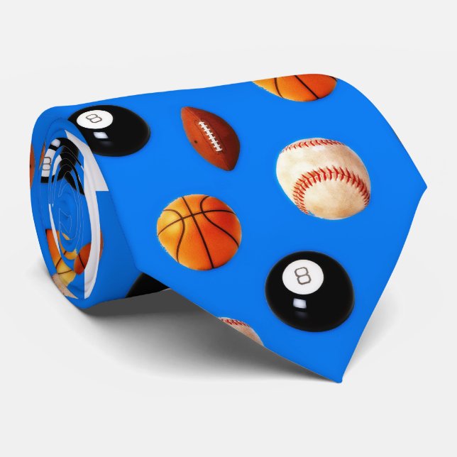 Corbata SportsBallsMediumBlue (Enrollado)